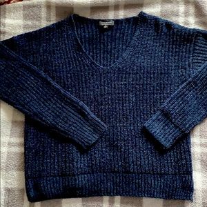 Lucky Brand Chenille V-neck Sweater (navy)